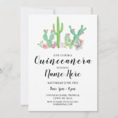 Quinceañera Geburtstagsparty Cactus Cacti Einladun Einladung (Vorderseite)