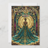 Quinceanera Geburtstagsparty Exotic Aquamarin Pink Einladung (Vorderseite)