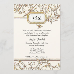 Quinceañera Glam Altes Hollywood Mis Quince Años Einladung