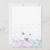 Quinceanera Glam Lilac Blue Dancer String Lights Einladung (Rückseite)