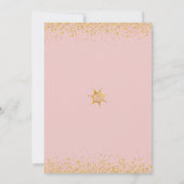 Quinceañera Gold Foil Blush Pink Aquarellfarben Ch Einladung (Rückseite)