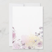 Quinceanera - Gold Rosa Weiß Einladung (Rückseite)