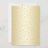 Quinceanera - Gold Schwarz-weiß Einladung (Rückseite)