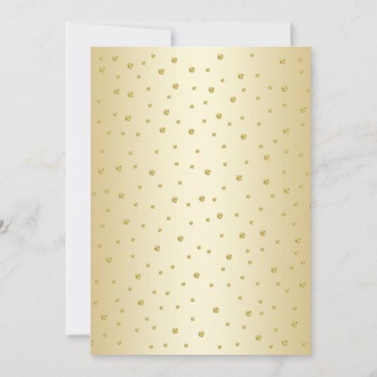 Quinceanera - Gold Schwarz-weiß Einladung (Rückseite)