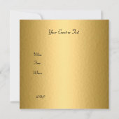 quinceañera Gold und Silber Einladung quinceañera (Rückseite)