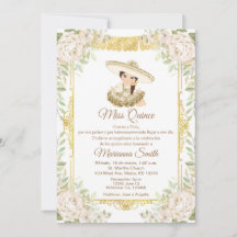 Quinceanera Gold White Roses Fiesta Mis Quince