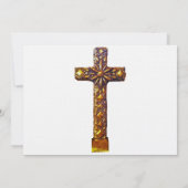 Quinceanera goldenes Kreuz Einladung (Rückseite)