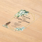 Quinceanera green floral acryleinladungen (Ablage )