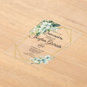 Quinceanera green floral acryleinladungen (Ablage )
