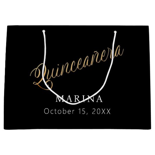 Quinceanera Große Geschenktüte (Vorderseite)