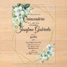 Quinceanera grüne Blumen