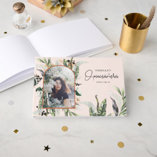 Quinceañera Grünpflanzen & Terra Cotta Jungle Gästebuch
