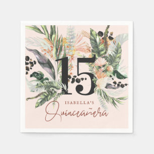 Quinceañera   Grünpflanzen & Terrakotta-Dschungel  Serviette