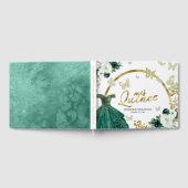 Quinceanera Guest Book Blush Butterfly Dress Gästebuch (Voll)