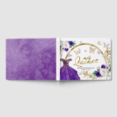 Quinceanera Guest Book Lila Butterfly Dress Gästebuch (Voll)