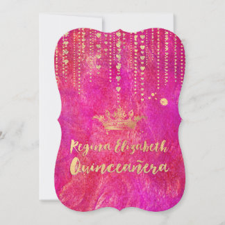 Quinceanera/Herzstränge/Prinzessin/Krone Einladung
