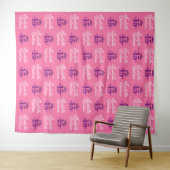 Quinceanera-Hintergrund Step-and-Repeat Wandteppich (Beispiel (Horizontal))