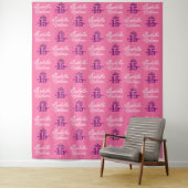 Quinceanera-Hintergrund Step-and-Repeat Wandteppich (Beispiel)