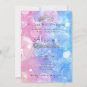 Quinceanera Hübsch Gown Crown Einladung (Rückseite)