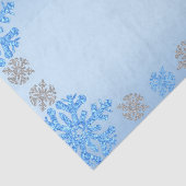 Quinceañera Ice Blue Silver Winter Schneeflocke Seidenpapier (Ausschnitt)