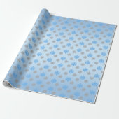 Quinceañera Ice Blue Silver Winter Snowflake Geschenkpapier (Ungerollt)