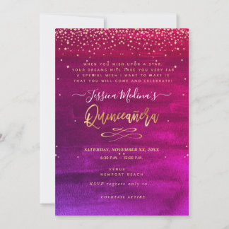 Quinceañera, in den Sternen geschrieben, Rote Ombr Save The Date
