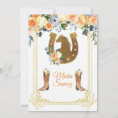 Quinceañera Invit Western Einladung (Rückseite)