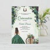 Quinceañera invitation card featuring a girl einladung (Stehend Vorderseite)