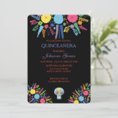 QUINCEAÑERA INVITATION DIA DE LOS MUERTOS EINLADUNG (Stehend Vorderseite)