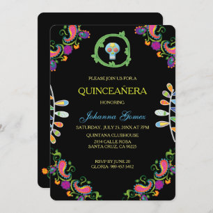 QUINCEAÑERA INVITATION DIA DE LOS MUERTOS EINLADUNG
