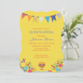 QUINCEAÑERA INVITATION DIA DE LOS MUERTOS EINLADUNG (Stehend Vorderseite)