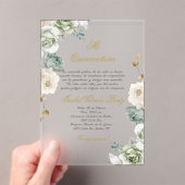 Quinceanera invitation in Spanish Acryleinladungen (Insitu (Handheld))