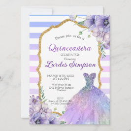 Quinceañera invitation shades of Purple Einladung