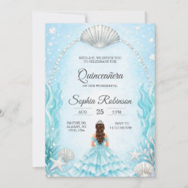 Quinceanera Invitation with an ocean theme  Einladung