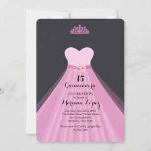 Quinceañera-Kleid Geburtstagsfeier Einladung