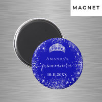 Quinceanera Königsblauer Glitzer Tiara Name