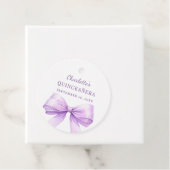 Quinceanera lavender bow DIY write by hand Geschenkanhänger (Beispiel)