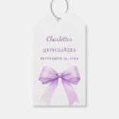 Quinceanera lavender bow DIY write by hand Geschenkanhänger (Vorderseite)