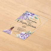 Quinceanera Lavender floral  Acryleinladungen (Ablage )
