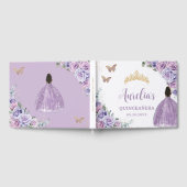 QUINCEAÑERA Lavender Lilac Lila Rose Braun Girl Gästebuch (Voll)