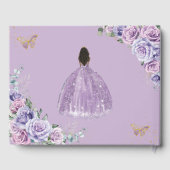QUINCEAÑERA Lavender Lilac Lila Rose Braun Girl Gästebuch (Rückseite)