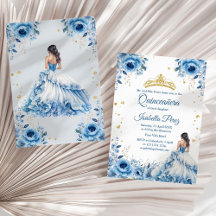 Quinceanera Light Blue Princess Dress Tiara