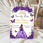 Quinceañera Lila Blumenprinzessin Butterfliegen Save The Date