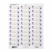 Quinceañera Lila Blumenschmetterlinge Adresse (Vorne)