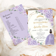 Quinceañera Lila Flieder Blumen 15 Jahre Padrinos