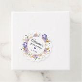 Quinceanera Lila Gold Floral Party Geschenkanhänger (Beispiel)