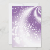 Quinceañera Lila Gourmet und Blume Einladung (Rückseite)