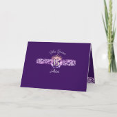 Quinceanera Lila Lilac Elegantes Spanisch Einladung (Rückseite)