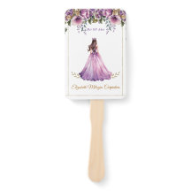 Quinceañera Lila Lilac Fan mit Veranstaltungskalen
