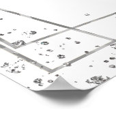 Quinceañera Lila Lilac Floral Silberschmetterlinge Poster (Ecke)